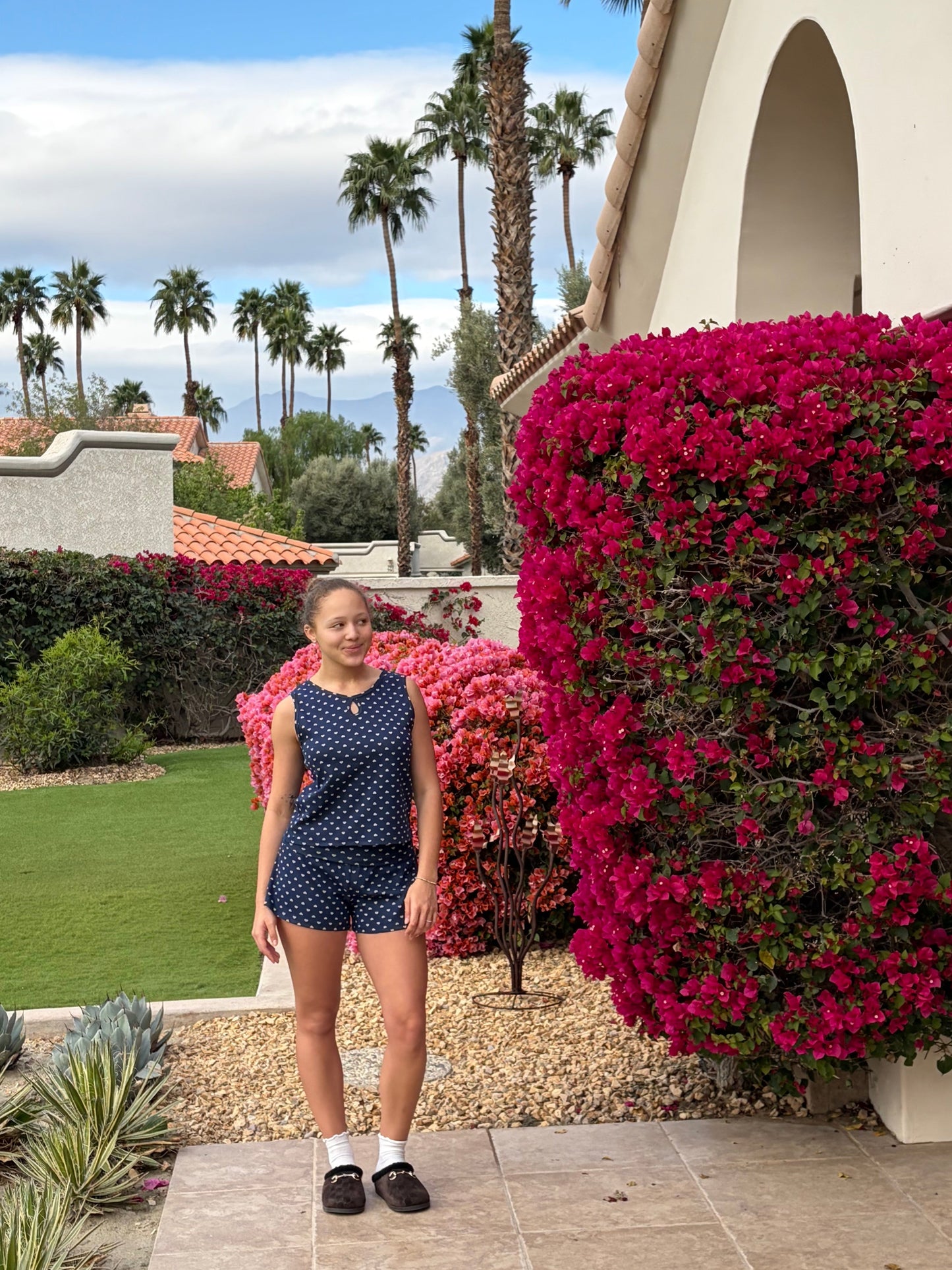 the Lake Shore tank - navy hearts