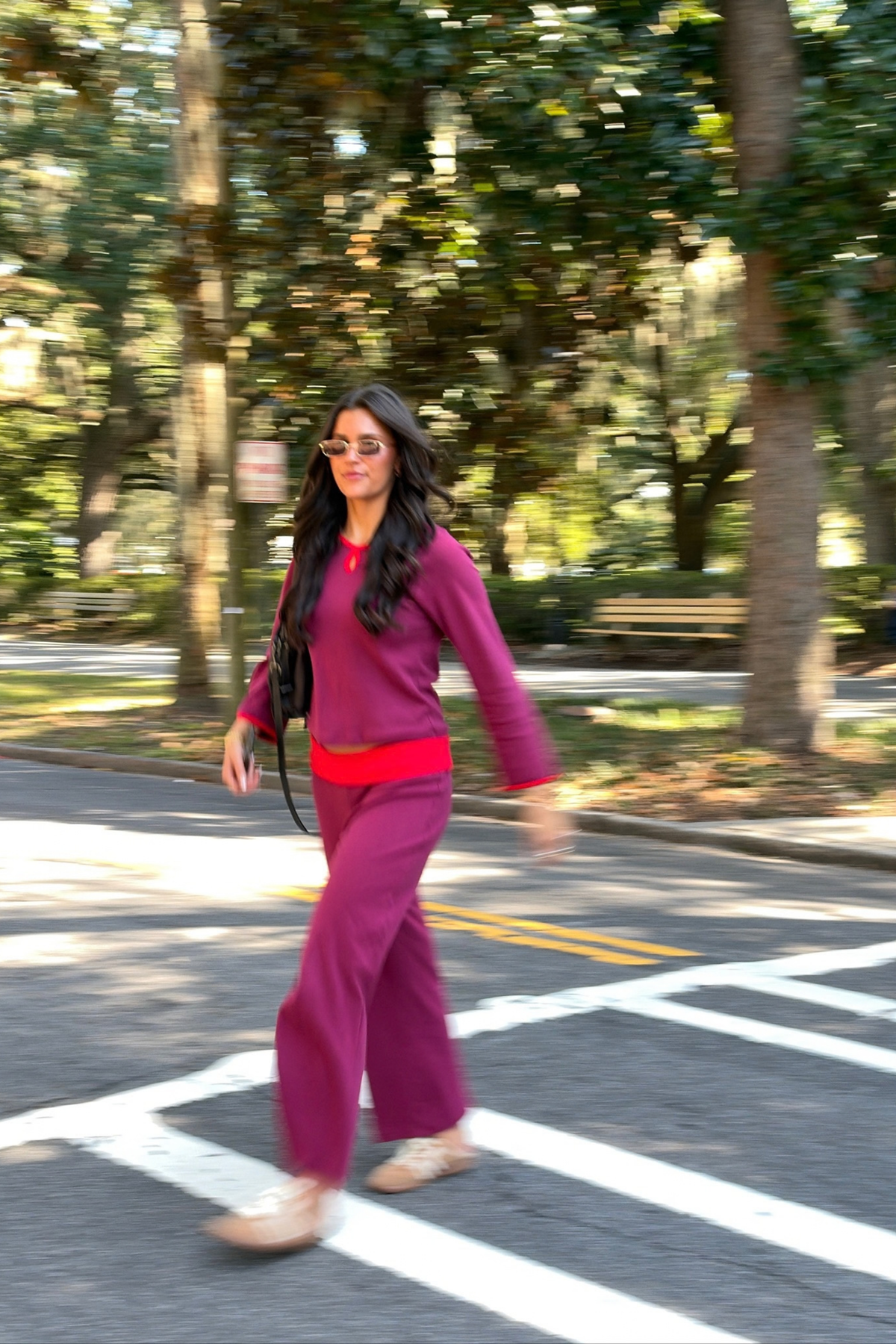 The Emerson cropped pant - Berry