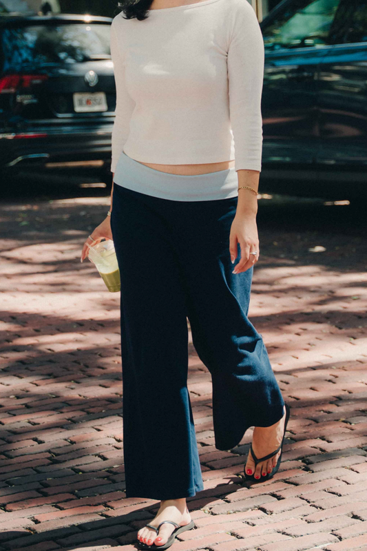 The Emerson cropped pant - Navy