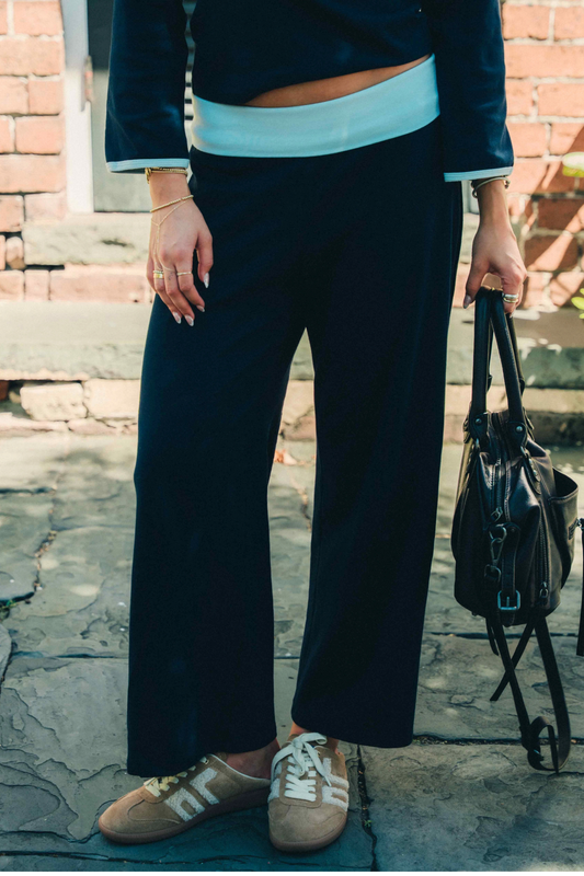 The Emerson cropped pant - Navy