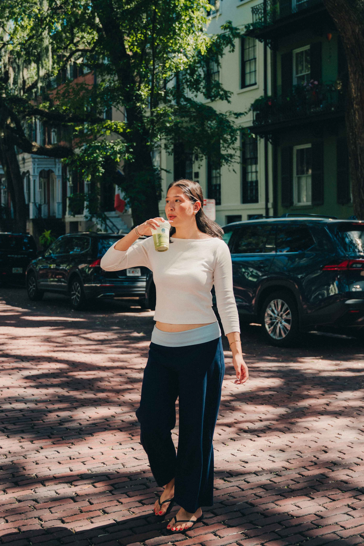 The Emerson cropped pant - Navy