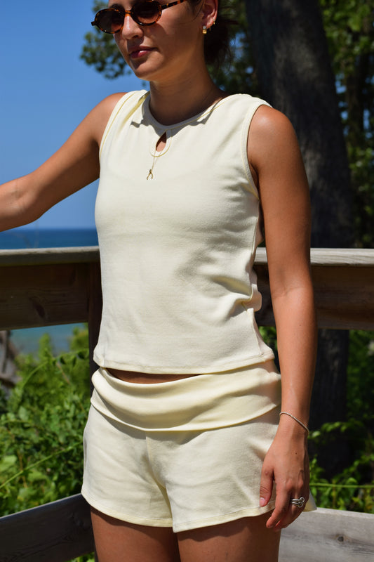 The Lake Shore tank - Butter yellow